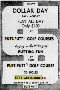 Lakeshore Putt-Putt Golf - May 1969 Ad